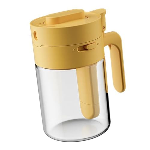 Jolfay Multifunctional Innovative Seasoning Box,2In1 Glass Spice Jars With Spoon For Salt Sugar Spices Herb Tea Container Condiment Kitchen Food Storage Organizer Cooking Spice Rack (Yellow) - Image 2