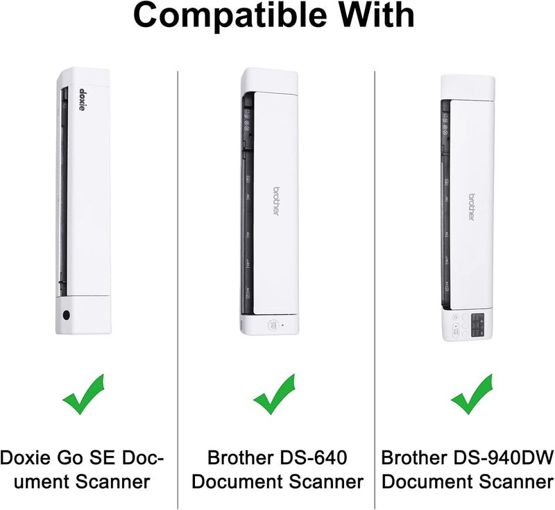 اكس اناد حقيبة صلبة لماسح المستندات المحمول المزدوج Brother DS-640 / DS-940DW/DS-740D / DS-720D/Doxie Go SE (رمادي فاتح) - Image 3