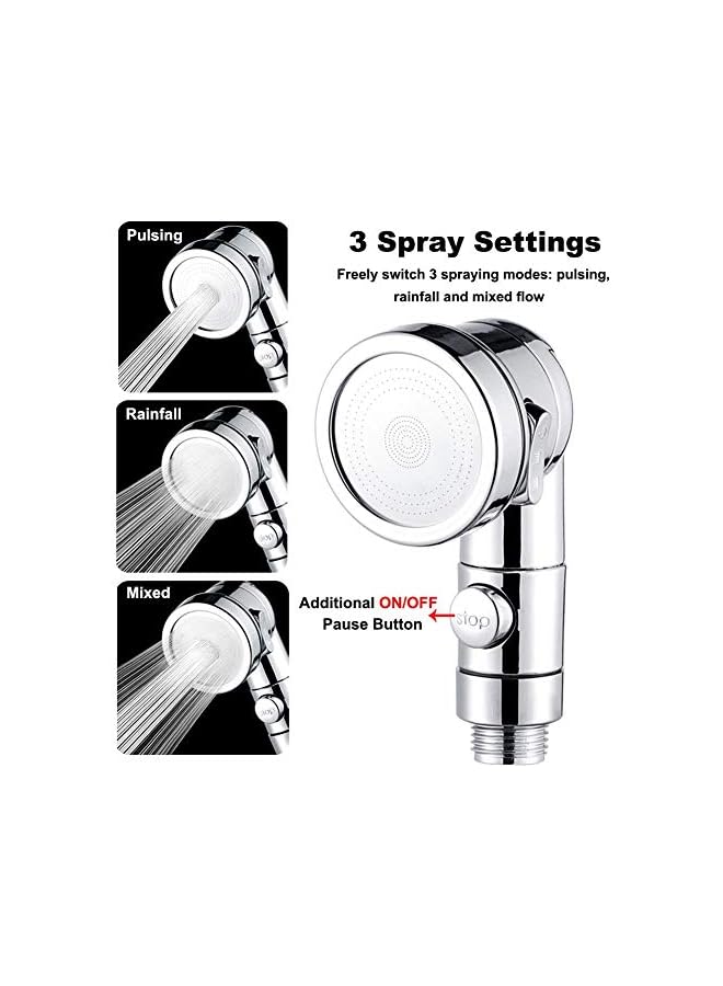 The Bros Stainless Basin Handheld Shower Set, ABS Bathroom Faucet Hand Held Shower Head External Sink Hose Sprayer Rinser Kit, for Hair Washing Pet Shower Bathroom Utility Cleaning, with Universal Adapters - Image 2