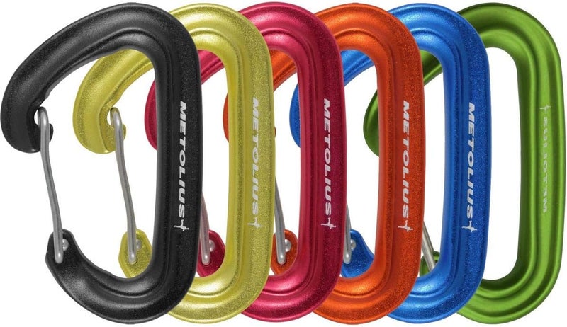 Metolius F.S. Mini II Jet Carabiner Set - 6-Pack Blue/Yellow/Orange/Red/Black/Green, 6-Pack - Image 1