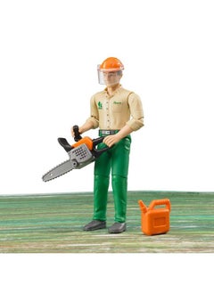 Bruder 60030 Bworld Logging Man / Forestry Worker With Accessories  - Image 3