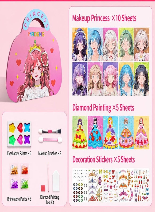 Style Keepers Arts and Crafts for Kids Toys for Girls Age 4 5 6 Girl Birthday Presents: Creative Plane Activities DIY Princess Makeup Craft Sets for 4-6-8 Year Old Kids, 4 5 6 7 8 Year Old Girls - Image 3