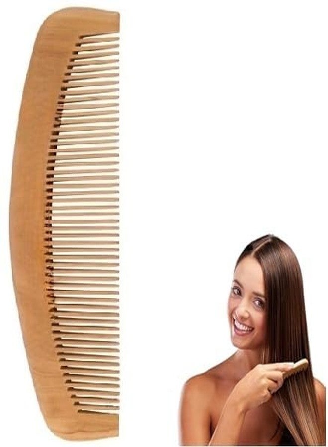 SKINPLUS Wooden Hair Comb with Wide Tooth,Handmade,For Men and Women (Round shape) - Image 3