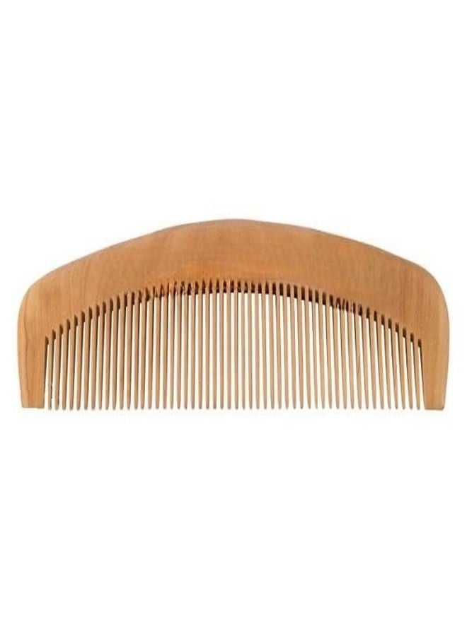 SKINPLUS Wooden Hair Comb with Wide Tooth,Handmade,For Men and Women (Round shape) - Image 1