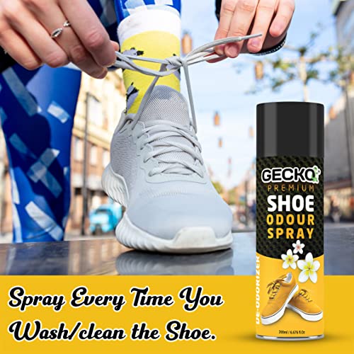 Gecko Natural Shoe Odour Eliminator Spray | Deodorizer and Smell Remover for Shoes | 200 ML | Pack of 1 - Image 3