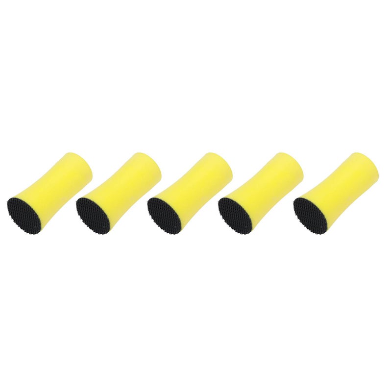 5Pcs Hand Sanding Block 1in Round Polishing Pad Tool Set Kit for Car Beauty Cleaning - Image 1