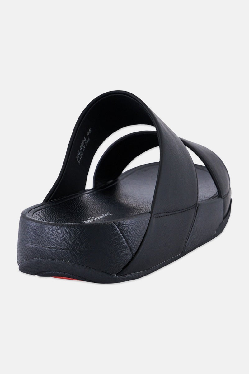 English Laundry Men 2 Strap Slip On Arabic Sandals, Black - Image 2