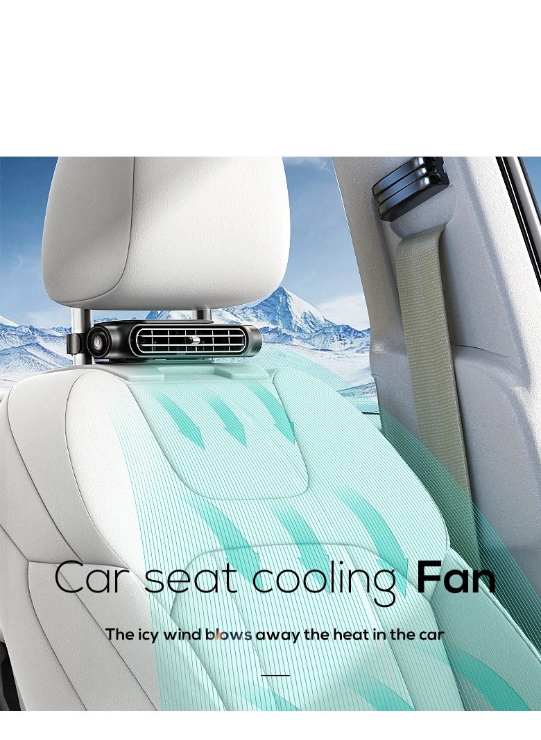 Generic Car Seat Cooling Fan, Portable USB Vehicle Fan , 3 Speed Strong Wind, Low Noise Car Front Seat Backseat Fans Recirculating Air Conditioning Fan for All Cars RV  - Image 3