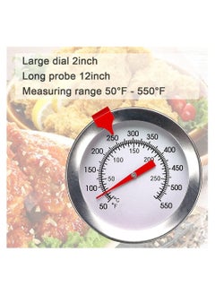 Deep Fry Thermometer with Instant Read Dial 12 Inch Stainless Steel Stem Best for Turkey BBQ Tall Pots Beef Lamb Meat Food Cooking - pzsku/Z68DB6698B21A46BE4A60Z/45/_/1712055665/7224d6b3-9191-4413-952f-7b52cb25bda4