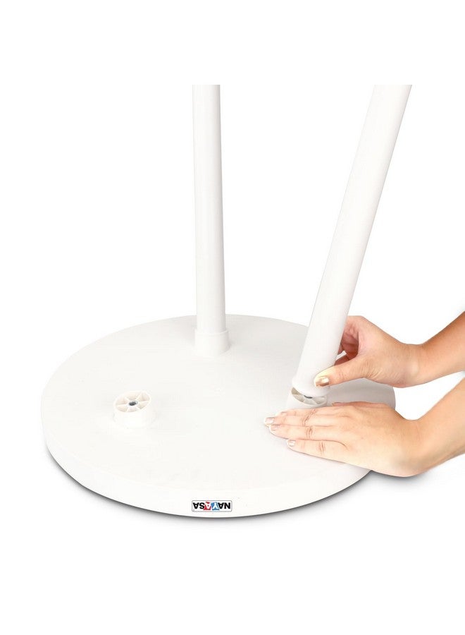 Nayasa Round Modern Plastic Side Coffee Table with an Asthetic Wooden Print On The Top, Side Lifted Round Ring Edges, Three Deattachable Legs, Strong and Sturdy Body, for, Living Area, Balcony, Brown - Image 4