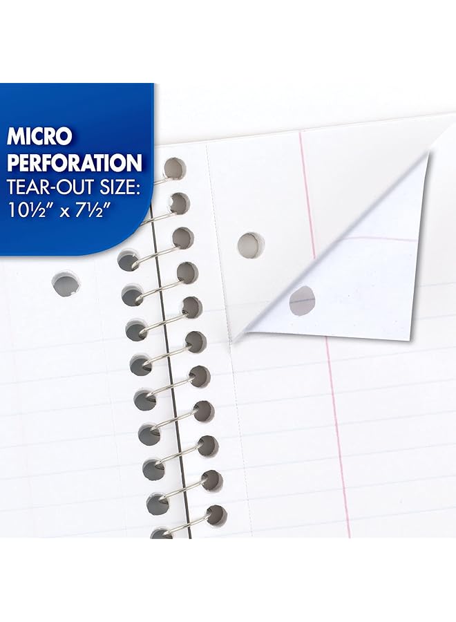 إيروريكس دفاتر حلزونية، عبوة من 12 ورقة مسطرة، موضوع واحد، مقاس 25.6 سم × 20.3 سم، 70 ورقة لكل دفتر، قد يختلف اللون 73703 - Image 4