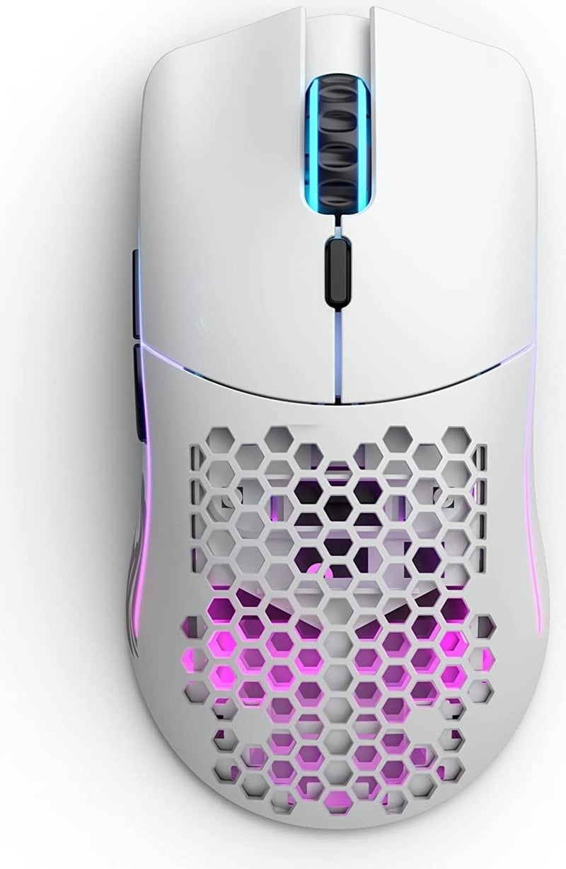 Glorious Model O Minus Wireless Matte White Medium/Small Handheld Gaming Mouse Glo-Ms-Omw-Mw  - Image 1