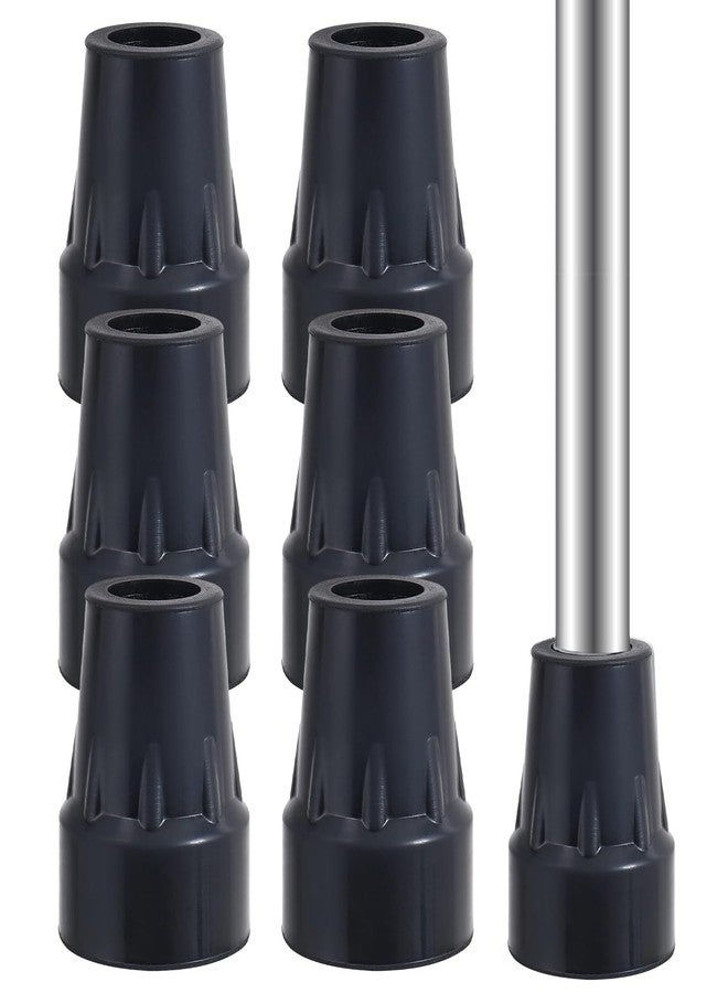 XPAPOV 6 Pcs Cane Tips - 3/4 Inch Heavy Duty Rubber Cane Tips Replacement - Durable and Non-Slip Walking Stick Tips for Canes, Crutches, and Walkers (Black) - Image 1
