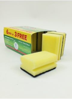 Yellow 9 Dish Sponge