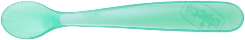 Chicco Soft Silicone Spoon Set - 2 Pieces, Blue (6m+) - Image 2
