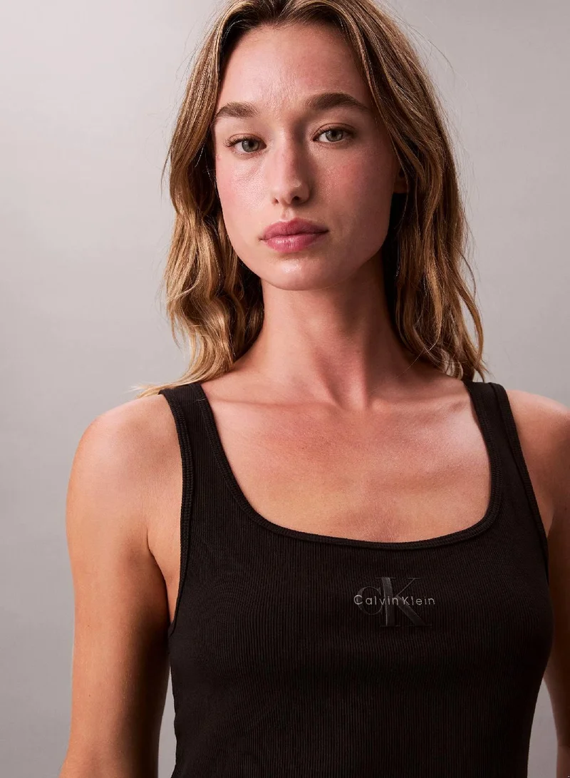 CALVIN KLEIN Slim Ribbed Cotton Tank Top