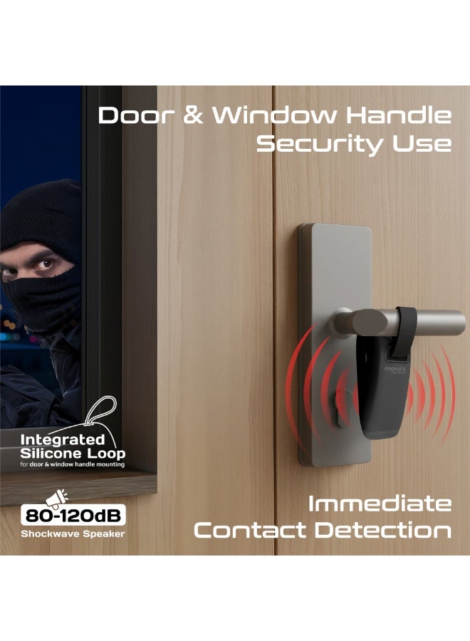 PROMATE DoorShield Portable Travel Door Alarm and Door Stopper, Dual Sensitivity Security Alert, 120dB Anti-Theft Protection, Instant Intruder Detection for Hotel Rooms, Homes and Apartments - Image 5
