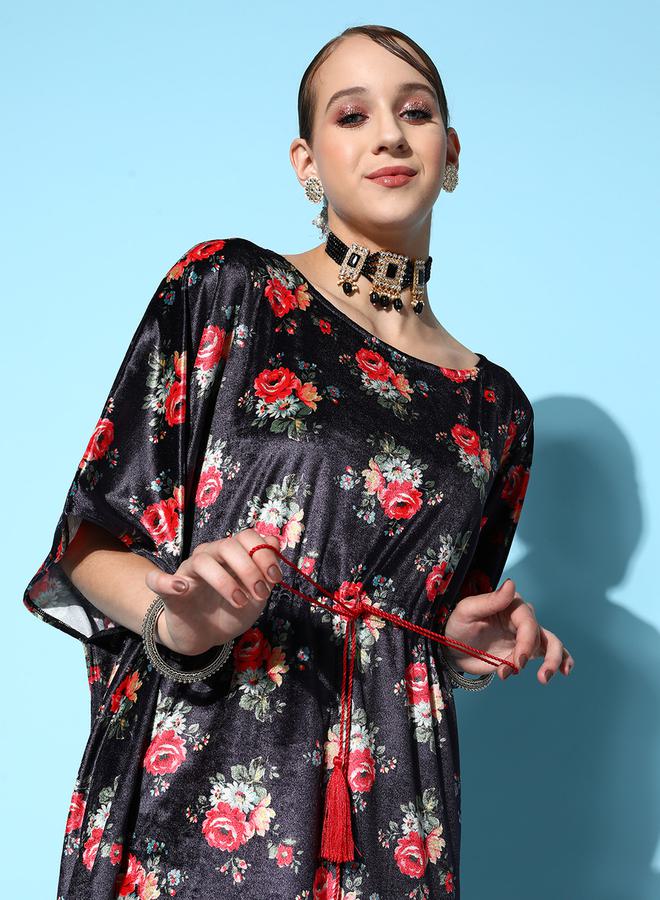 SASSAFRAS Floral Fringe Dress  - Image 4