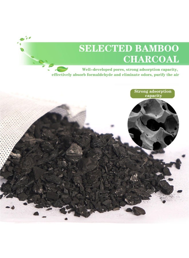 12 Pack Activated Charcoal Deodorant, Bamboo Charcoal Air Purifier Bags, Natural Car Air Freshener, Powerful Deodorant, Suitable for Home, Car, Wardrobe, Pet safe Bag-4x100g,8x75g - Image 4