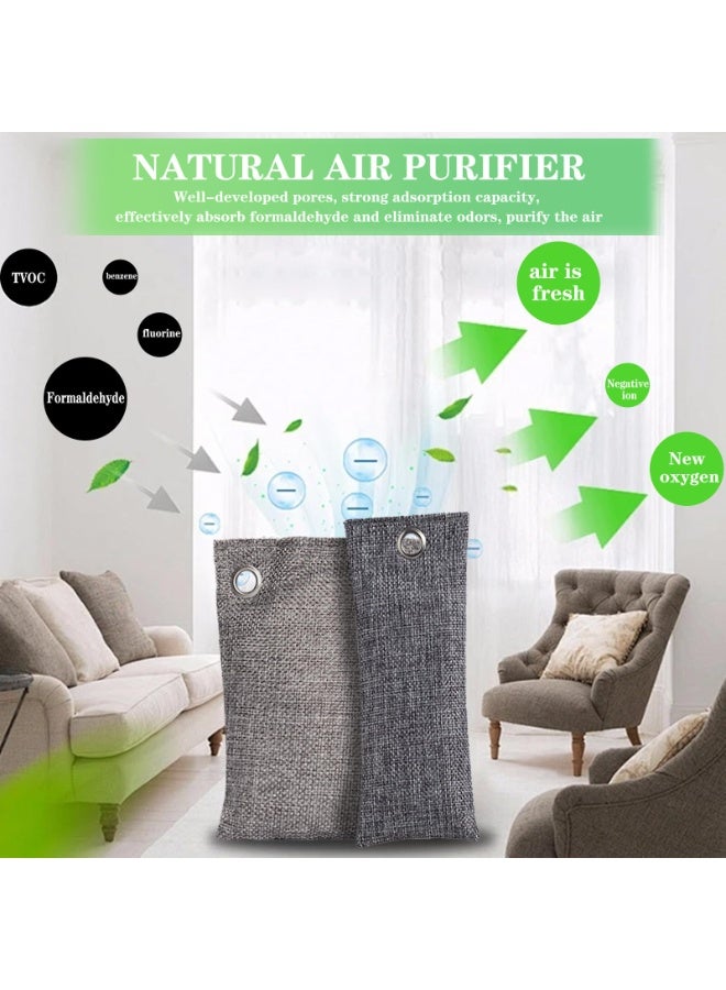 12 Pack Activated Charcoal Deodorant, Bamboo Charcoal Air Purifier Bags, Natural Car Air Freshener, Powerful Deodorant, Suitable for Home, Car, Wardrobe, Pet safe Bag-4x100g,8x75g - Image 5