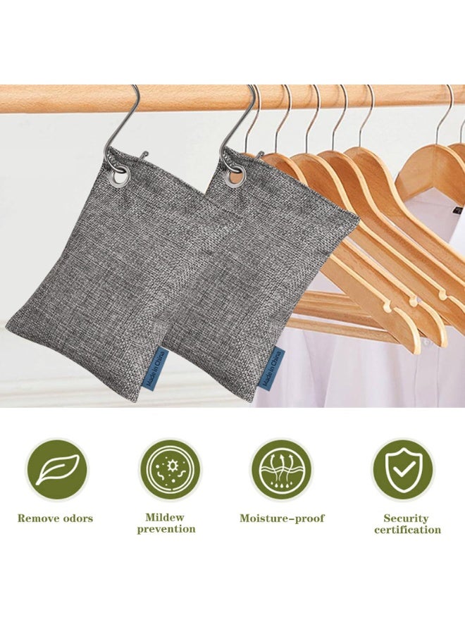 12 Pack Activated Charcoal Deodorant, Bamboo Charcoal Air Purifier Bags, Natural Car Air Freshener, Powerful Deodorant, Suitable for Home, Car, Wardrobe, Pet safe Bag-4x100g,8x75g - Image 3