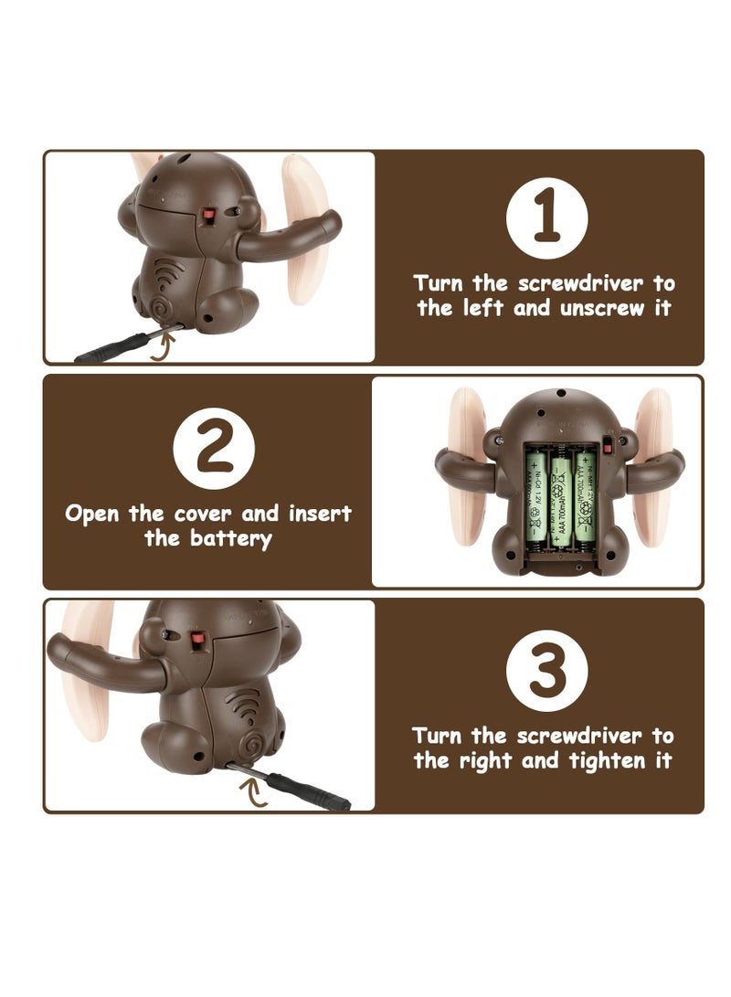 Interactive Crawling Monkey Toy for Infants 0-36 Months - Dancing, Walking, Light & Music Tummy Time Toy - Perfect Gift for Babies 0-3, 6-12, 12-18 Months and Toddlers.