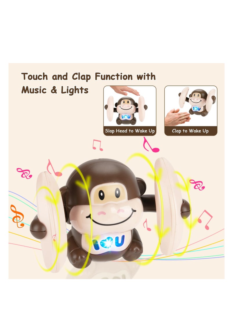 Interactive Crawling Monkey Toy for Infants 0-36 Months - Dancing, Walking, Light & Music Tummy Time Toy - Perfect Gift for Babies 0-3, 6-12, 12-18 Months and Toddlers.