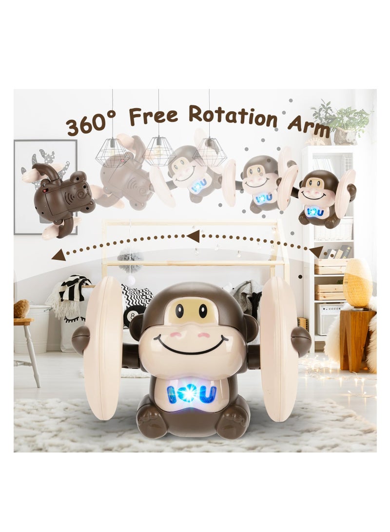 Interactive Crawling Monkey Toy for Infants 0-36 Months - Dancing, Walking, Light & Music Tummy Time Toy - Perfect Gift for Babies 0-3, 6-12, 12-18 Months and Toddlers.