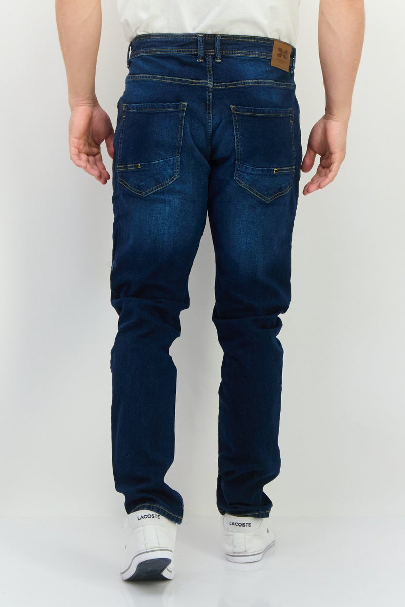 CROSSHATCH جينز دنيم مغسول للرجال بقصة عادية، أزرق - Image 3