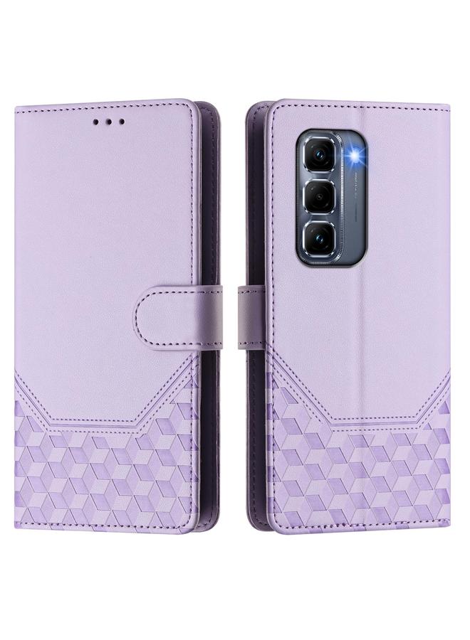 Zaboon Case For Infinix Hot 50 Pro+ 4G Honeycomb Embossing RFID Leather Phone Case - Image 2