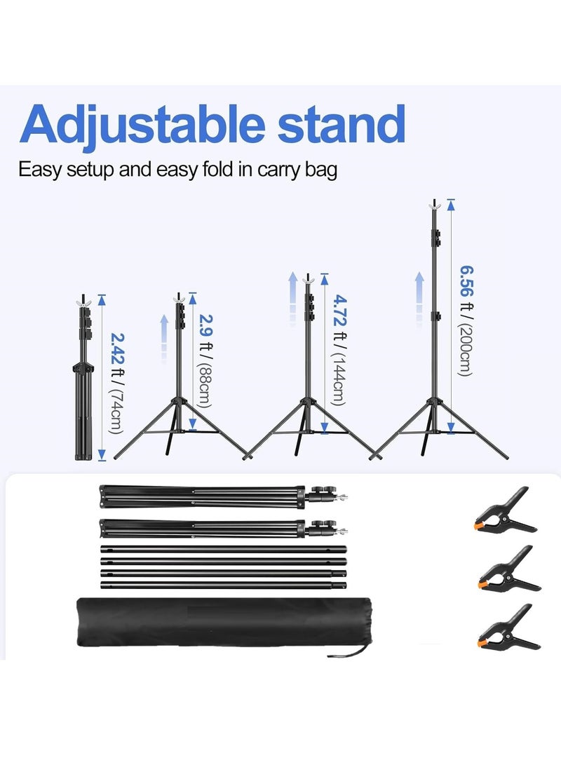 Photo Backdrop Stand Kit Photography Kit Adjustable Background Stand Support System for Studio Photoshoot Photography Backdrop Background Bracket Wedding Party 2 x 3 M