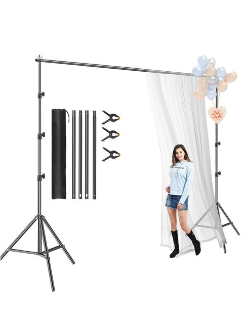Photo Backdrop Stand Kit Photography Kit Adjustable Background Stand Support System for Studio Photoshoot Photography Backdrop Background Bracket Wedding Party 2 x 3 M