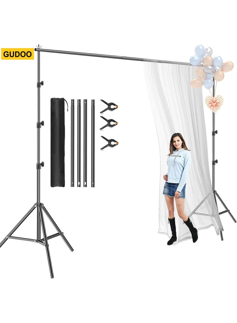 Photo Backdrop Stand Kit Photography Kit Adjustable Background Stand Support System for Studio Photoshoot Photography Backdrop Background Bracket Wedding Party 2 x 3 M - Image 1