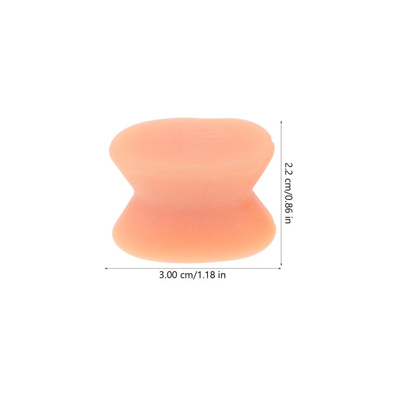 Light Brown Silicose Toe Separators 8Pcs Bunion Relief Hallux Valgus Support Non Slip - Image 4