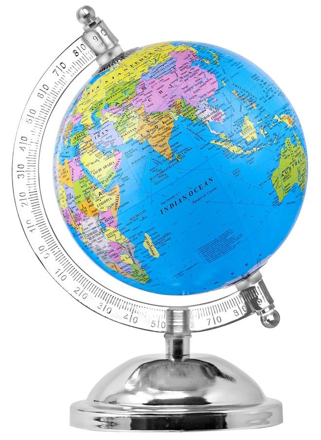 Zest 4 Toyz zest 4 toyz Globe Educational 7 Inches Height Metal Base Globe Home Decor World Globe Office Decor Gift Item Show Piece  - Image 1