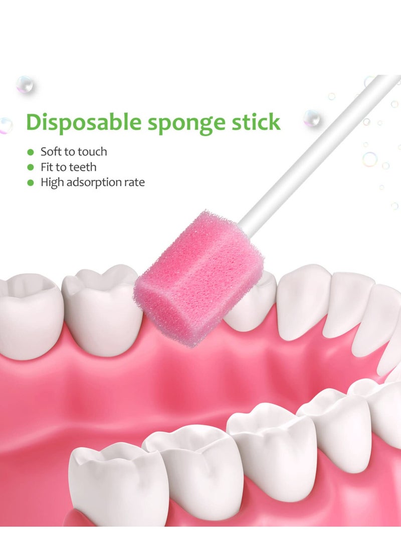 Generic 200 Pieces Disposable Oral Swabs, Disposable Oral Swabs for Elderly, Sponge Swabs for Oral Cleaning and Oral Care  - Image 3