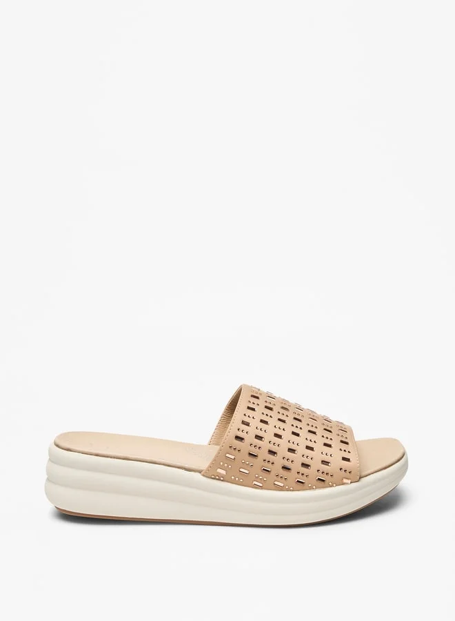 Le Confort Women's Embellished Slip-On Flatform Sandals