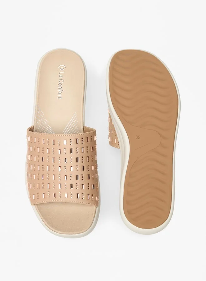 Le Confort Women's Embellished Slip-On Flatform Sandals