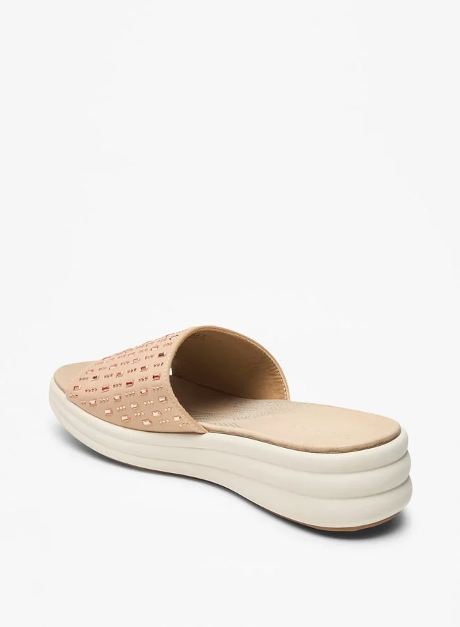 Le Confort Women's Embellished Slip-On Flatform Sandals