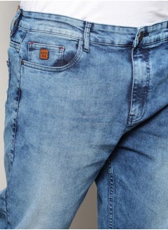 Instafab Plus Contrast Side Wash Denim Jeans  - Image 5