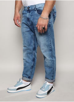 Instafab Plus Contrast Side Wash Denim Jeans  - Image 2