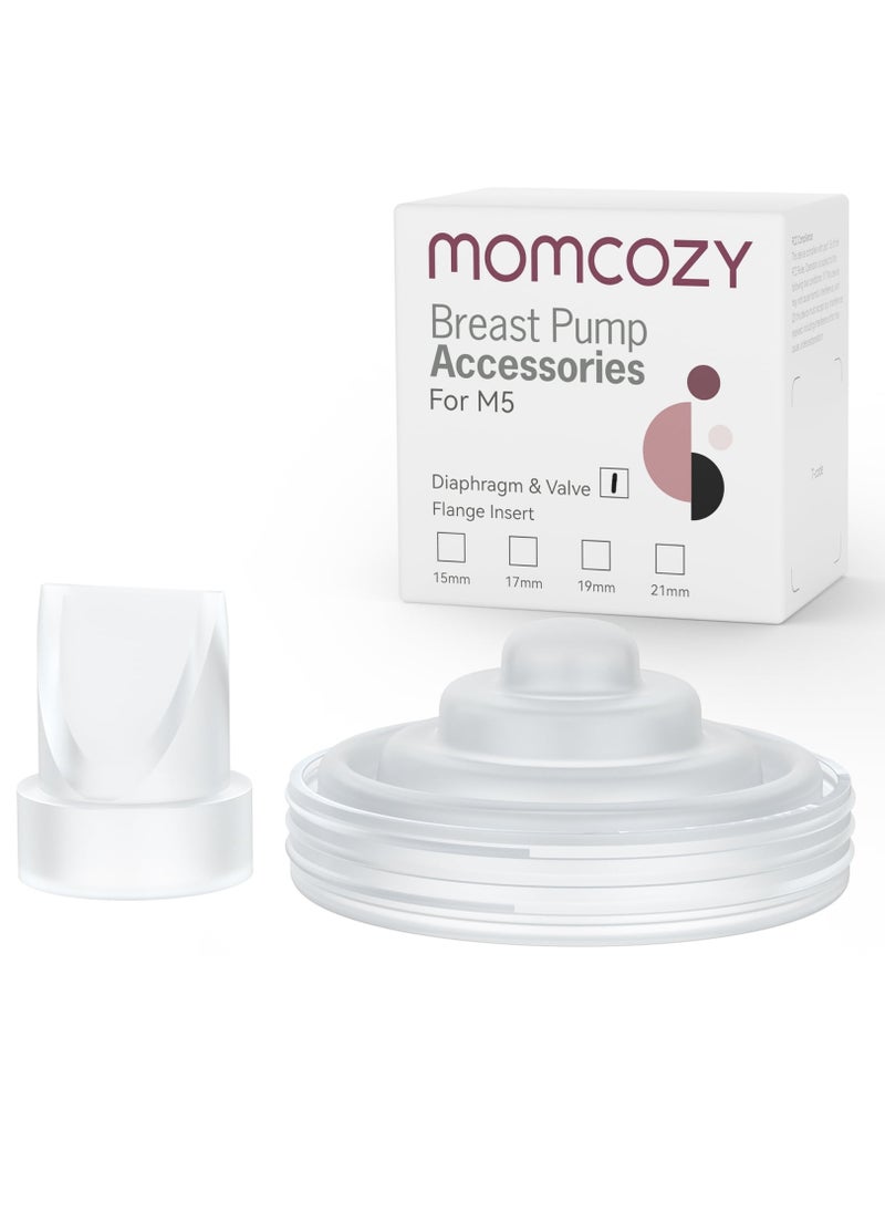 Momcozy Momcozy Duckbill Valves & Silicone Diaphragm for Momcozy M5, Original Momcozy M5 Breast Pump Replacement Accessories, 1 Pack  - Image 1