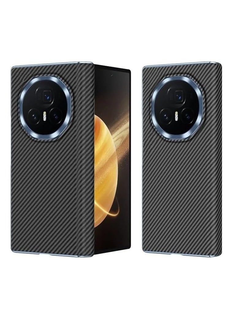 Generic - Case Compatible with Honor Magic V3 5G Case, Carbon Fiber Print Case Electroplated Frame Hinge Protection Shockproof Protective Back Cover for Honor Magic V3 - Image 1
