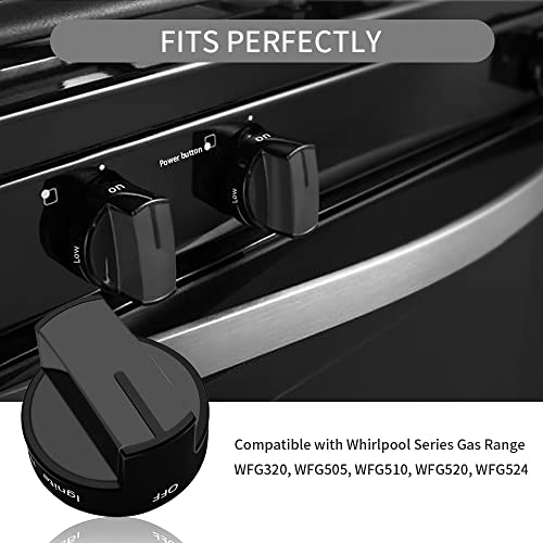 Reyhoar W10339442 Gas Range Knob Black Replacement Part for Whirlpool Range/Stove/Oven- Replaces WPW10339442, PS3507188 (1 Pack) - Image 2