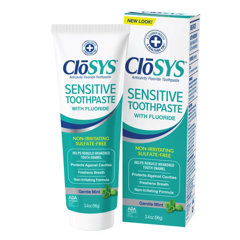 CloSYS Fluoride Toothpaste, 3.4 Ounce, Travel Size, Gentle Mint, TSA Compliant, Whitening, Enamel Protection, Sulfate Free - Image 1