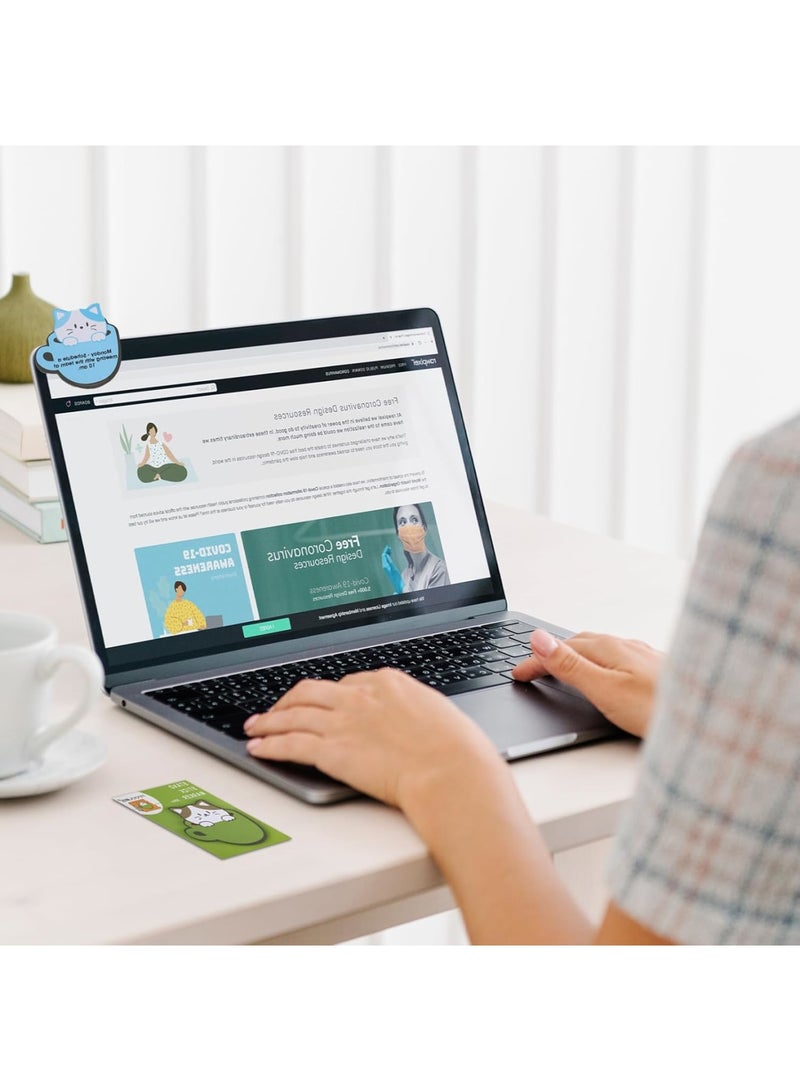 SOLARAE ملاحظات لاصقة، مجموعة ملاحظات لاصقة على شكل قطة، 16 حزمة ملاحظات كرتونية لاصقة ذاتية للمكتب والمدرسة والمنزل، دفاتر ملاحظات للطلاب، هدايا لزملاء الغرفة، لوازم تبويب - Image 5