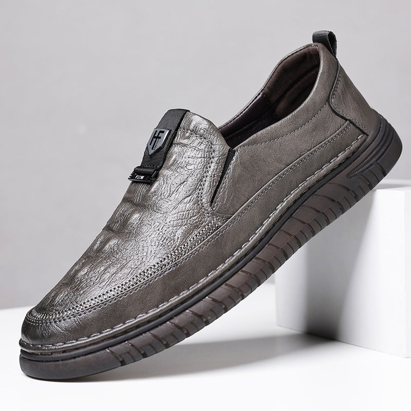 Lazy Men'S Shoes British Style Men'S Casual Shoes Leather Shoes Business Dress Casual Leather Shoes Driving Shoes - Image 3