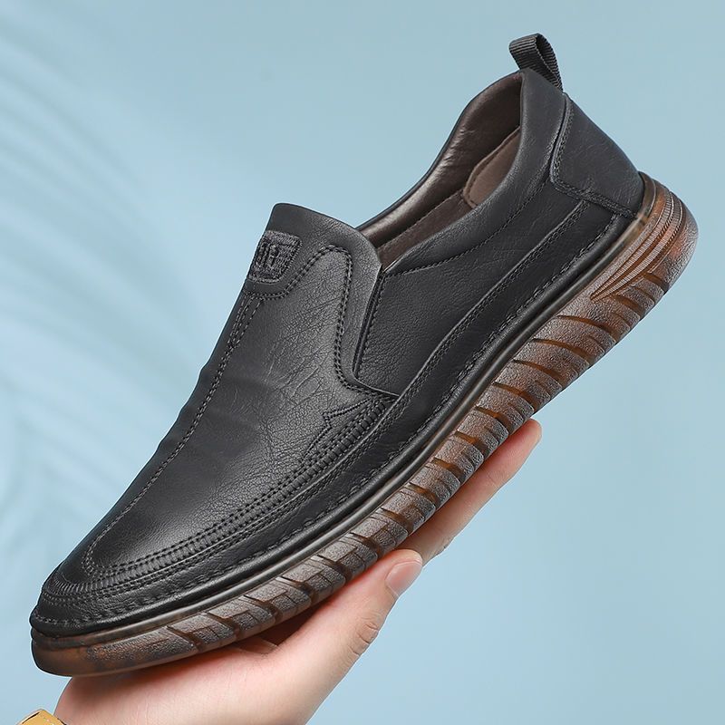 Lazy Men'S Shoes British Style Men'S Casual Shoes Leather Shoes Business Dress Casual Leather Shoes Driving Shoes - Image 1