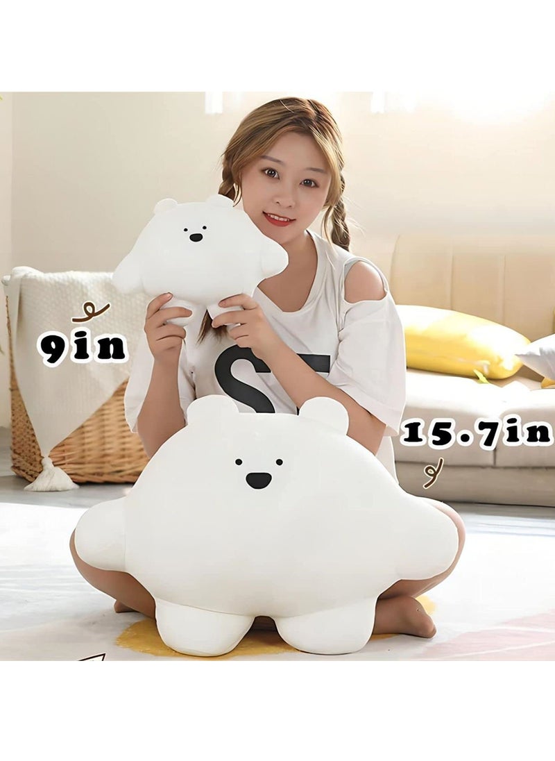 SYOSI - 15.7 inch C ute Bear Plush Stuffed Animal Body Pillow Fat Cartoon Cylindrical Body Pillows for Kids, Super Soft Hugging Toy Gifts for Bedding, Kids Sleeping Nap Kawaii Pillow - Image 1