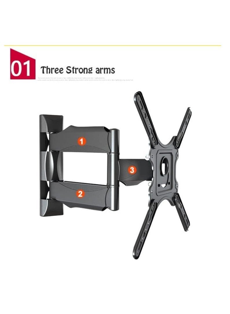 ELTRAZONE TV Bracket 32"-55" Flat Panel LED LCD TV Wall Mount Full Motion 3 Swing Arms Monitor Holder - Image 2